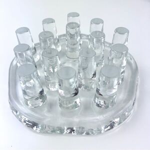Vintage Georg Shuette West German Design Glass Trivet Candle Pot Warmer